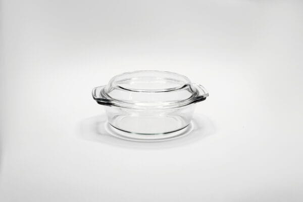 Heat-resistant glass roasting dish 3.8 L with lid (SC-38) - Image 2